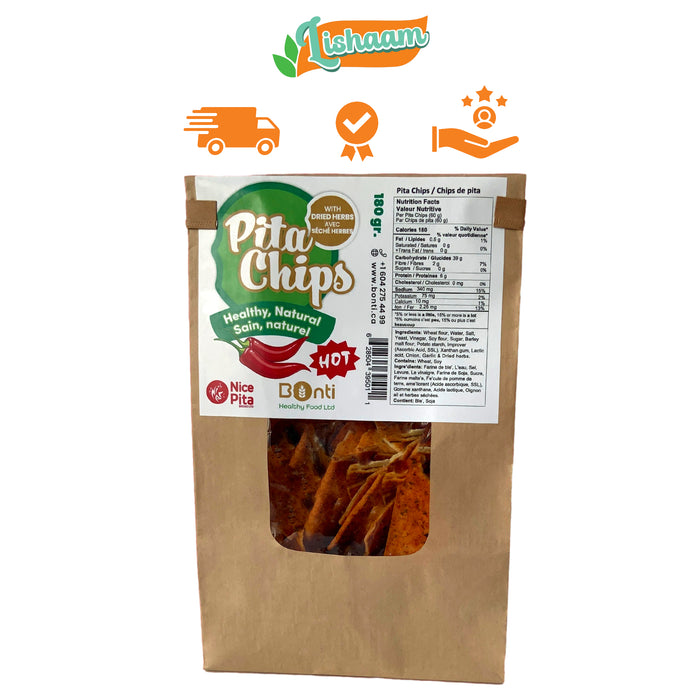 Bonti Hot (Italian seasoning Cayenne pepper) Pita Chips